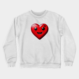 Cute red love heart Crewneck Sweatshirt